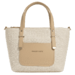Textured Tote with Contrast Pocket