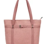 Textured Pink Shoulder Tote